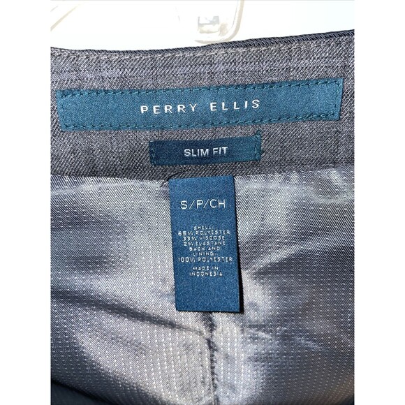 Perry Ellis Dress Vest Men’s Slim Fit Small Gray 5 Button Pockets Polyester NWT - Picture 2 of 12